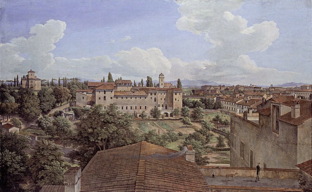 Veduta da Villa Malta verso est, 1831 - Neue Pinakothek, Monaco di Baviera